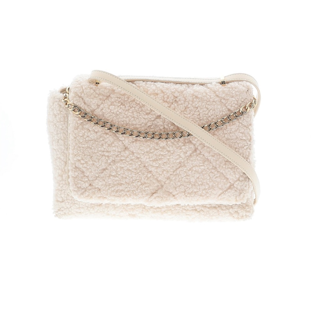 Cream Sherpa Crossbody Bag